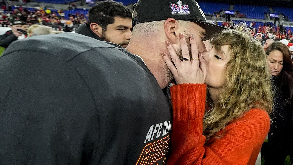 taylor-alert-–-‘the-swiftie-bowl!’:-taylor-swift-and-travis-kelce-spark-social-media-frenzy-and-hilarious-memes-with-pda-display-after-his-team-make-it-to-nfl-final