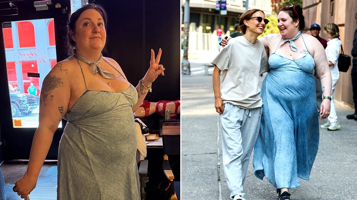 taylor-alert-–-braless-lena-dunham-embraces-natalie-portman-while-filming-new-netflix-rom-com